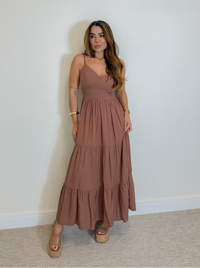 Vestido Midi Atenas Mocha Mousse