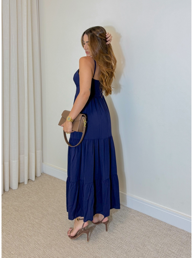 Vestido Midi Atenas Marinho