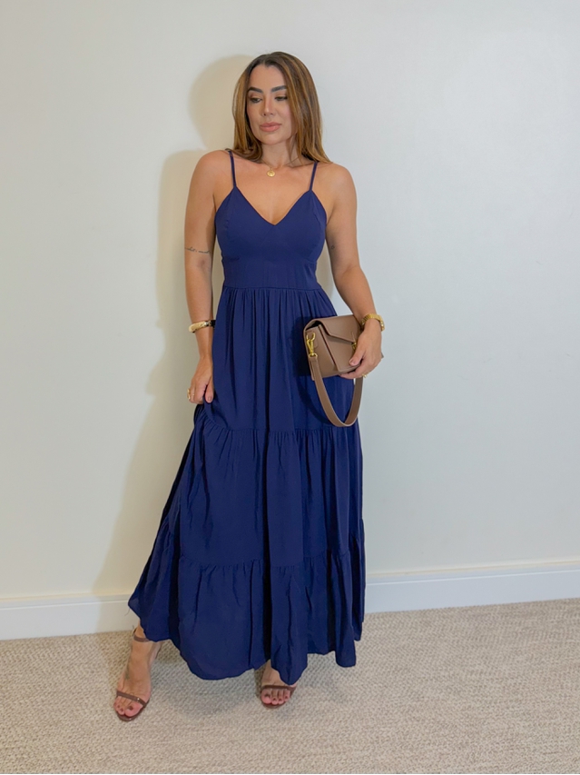 Vestido Midi Atenas Marinho