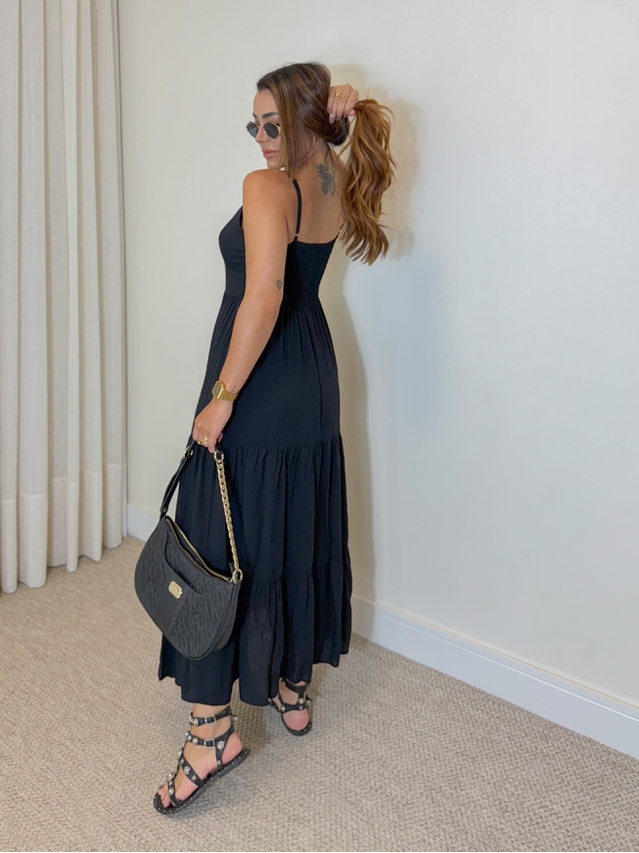 Vestido Midi Atenas Preto