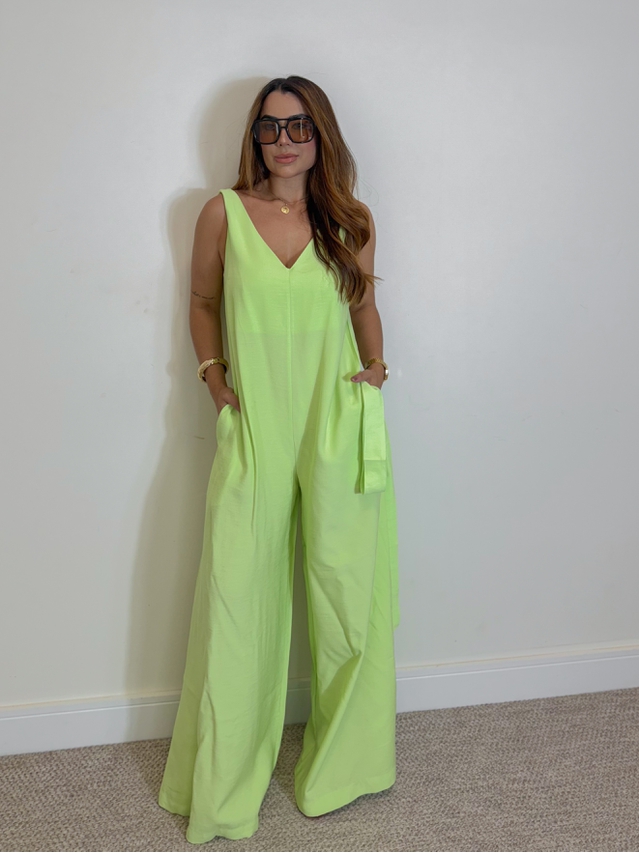 Macacão Pantalona Viena Lima