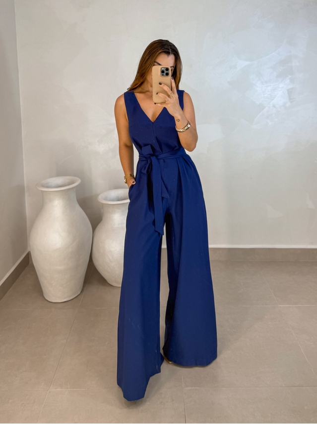 Macacão Pantalona Viena Marinho