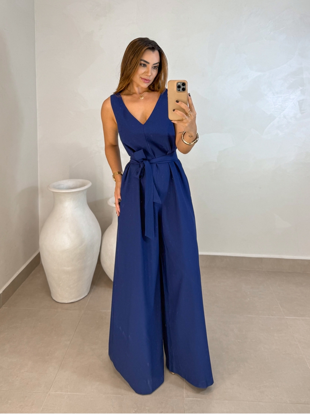 Macacão Pantalona Viena Marinho