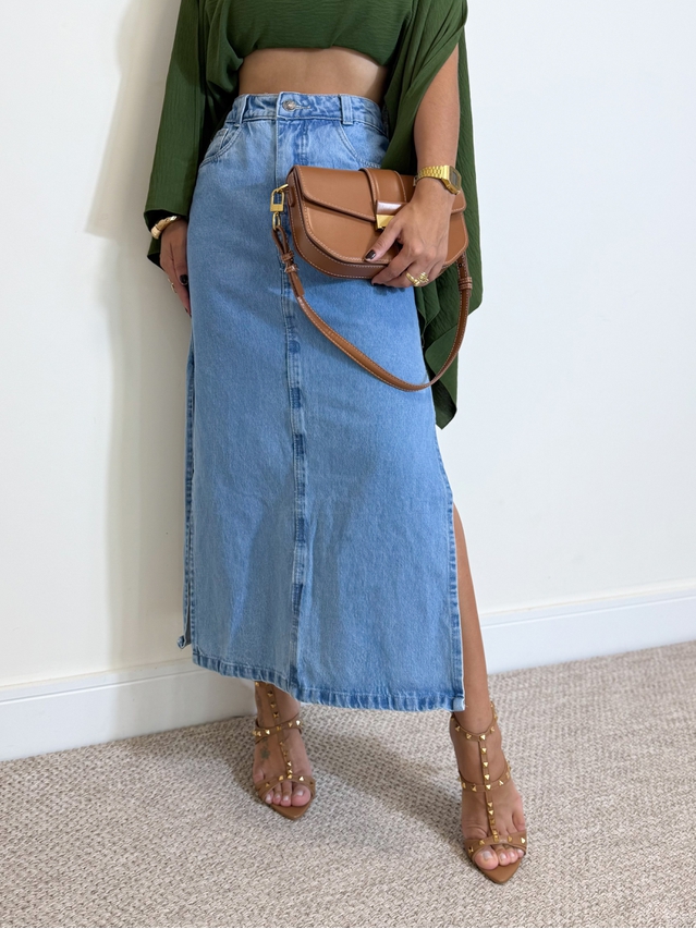 Saia Midi Jeans 