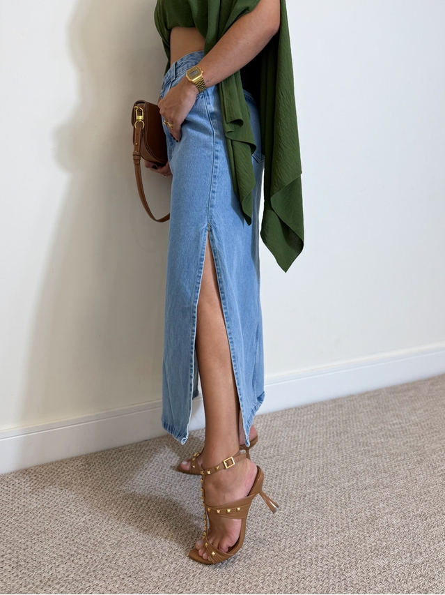 Saia Midi Jeans 