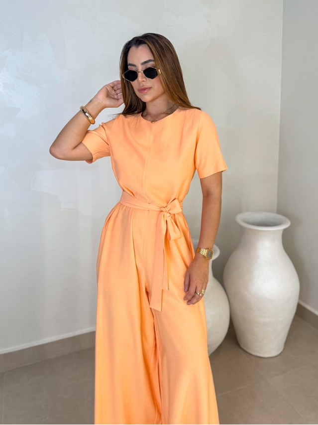 Macacão Manguinha Sabrina Coral