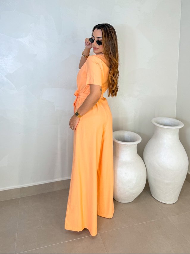 Macacão Manguinha Sabrina Coral