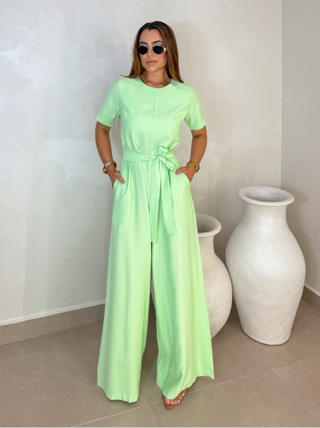 Macacão Manguinha Sabrina Verde