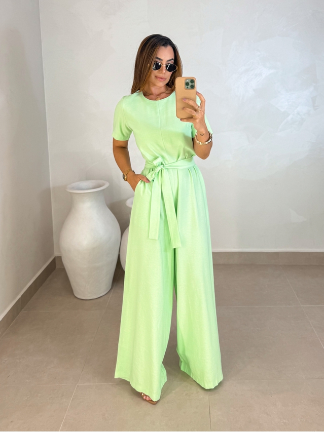 Macacão Manguinha Sabrina Verde