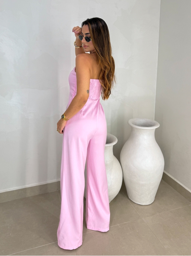 Macacão Argélia Rosa