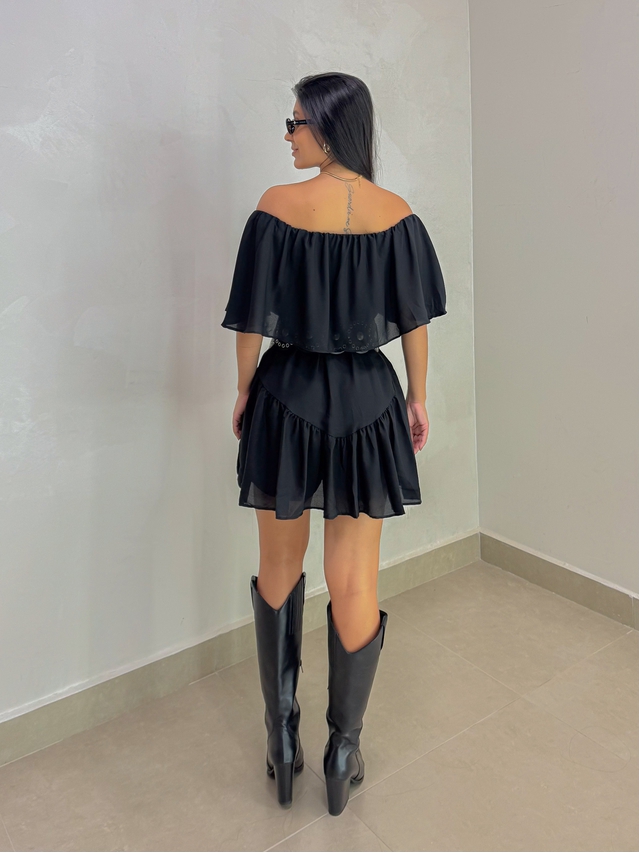Vestido Ombro a Ombro Preto