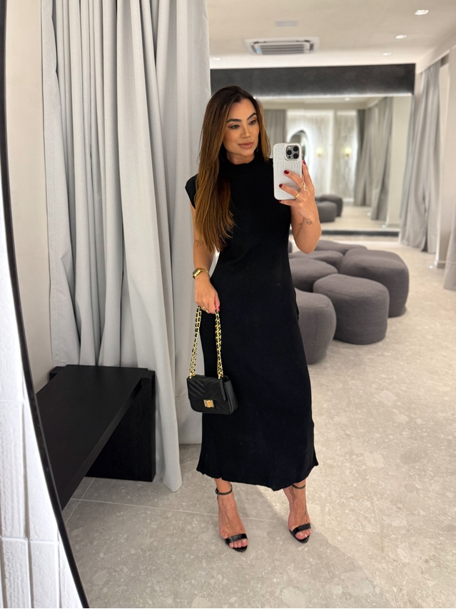 Vestido Muscle Tee Modal Preto
