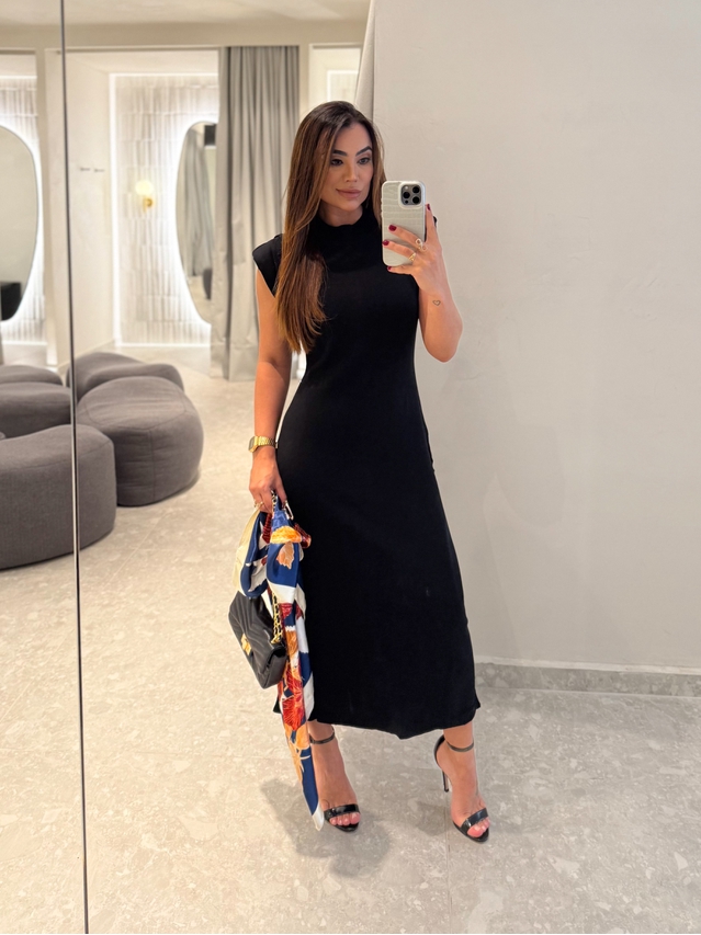 Vestido Muscle Tee Modal Preto