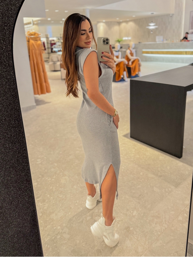 Vestido Canelado Muscle Tee Mescla