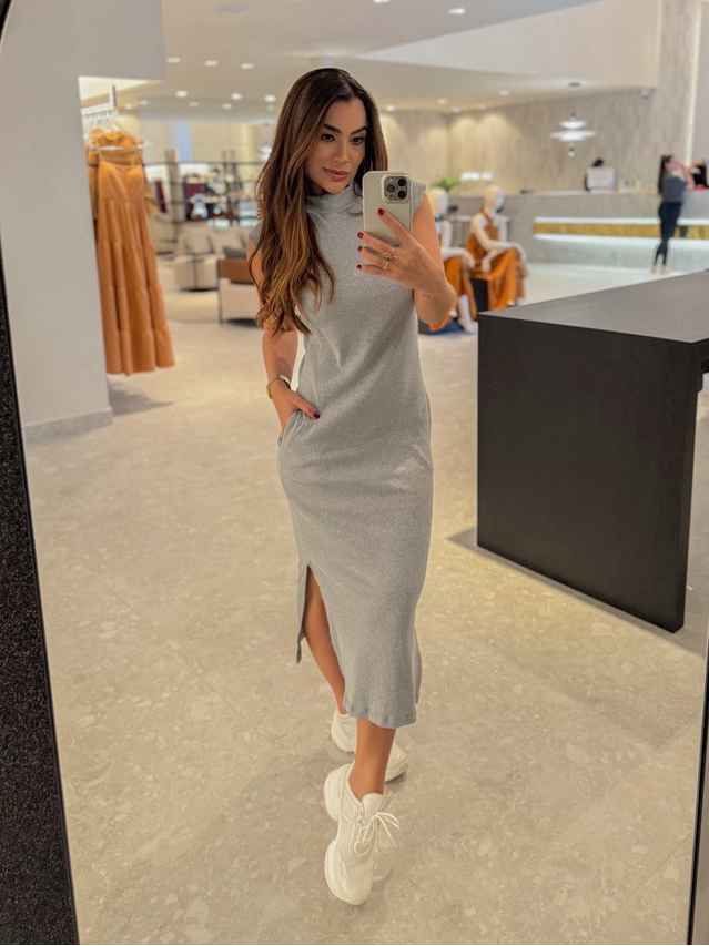 Vestido Canelado Muscle Tee Mescla