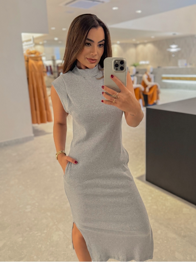 Vestido Canelado Muscle Tee Mescla