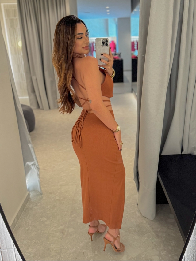 Conjunto Canelado Luara Mocha Mousse