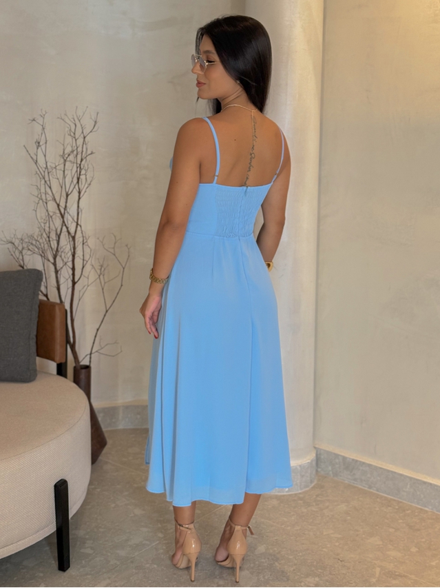 Vestido Meia Taça Lais Azul