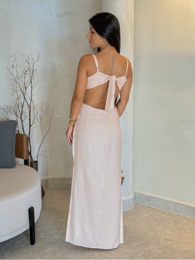 Vestido Meia Taça Emmy Rosa Chá 