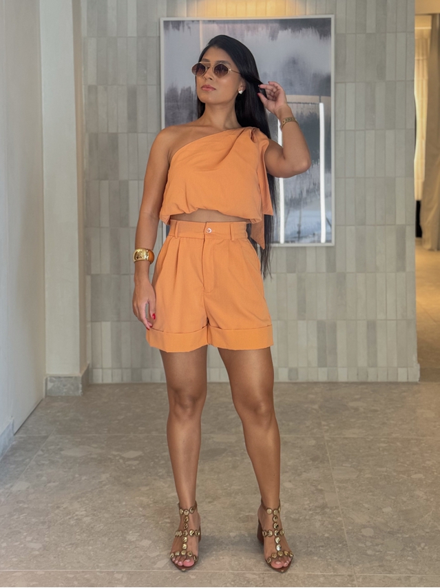 Conjunto Short Argentina Laranja 