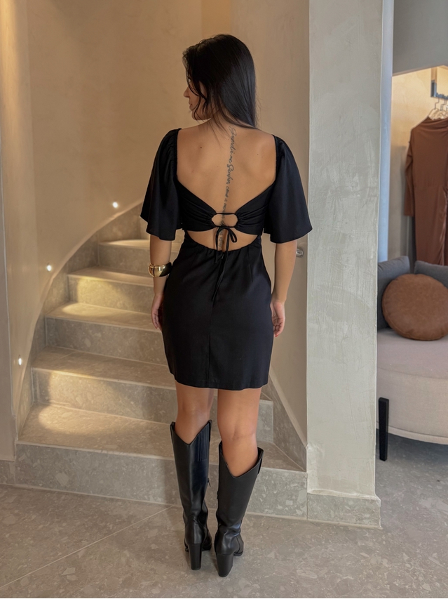 Vestido Manga Joice Preto 