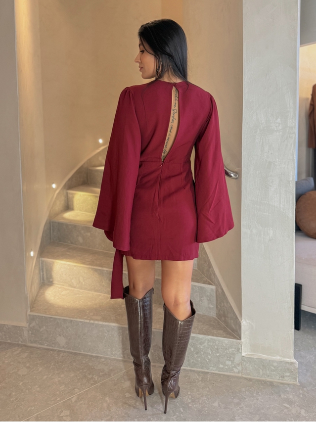 Vestido Manga Anitta Cereja 