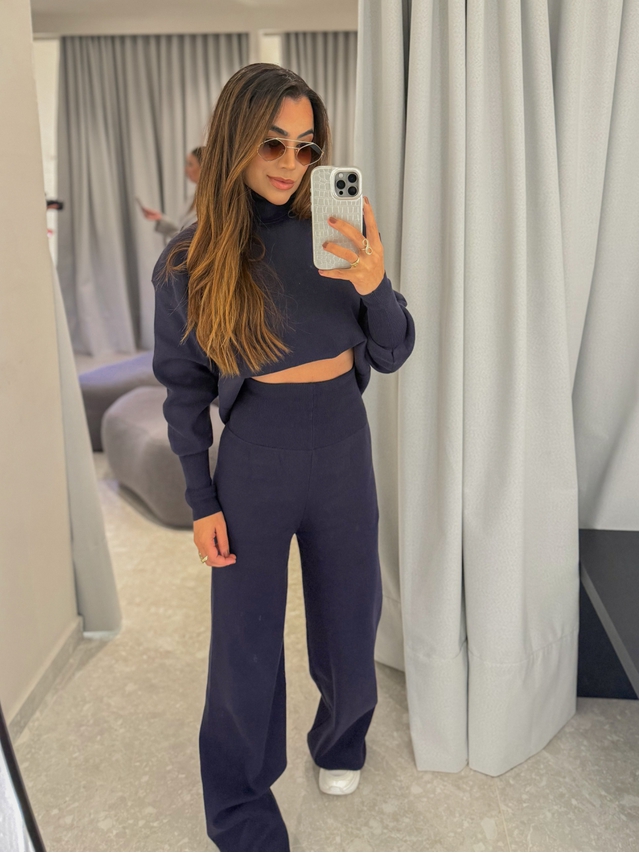 Conjunto Tricot Rússia Marinho