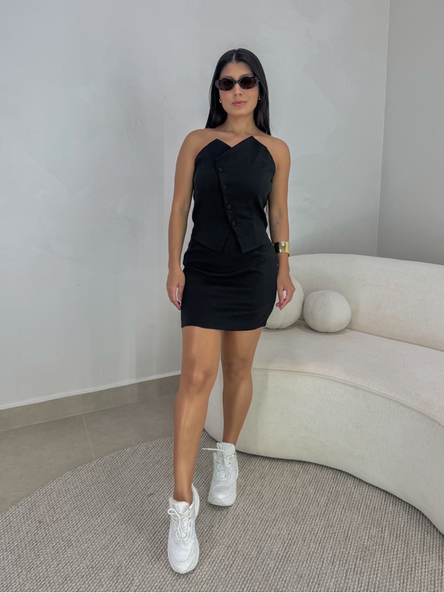 Conjunto Tomara Que Caia Raquel Preto