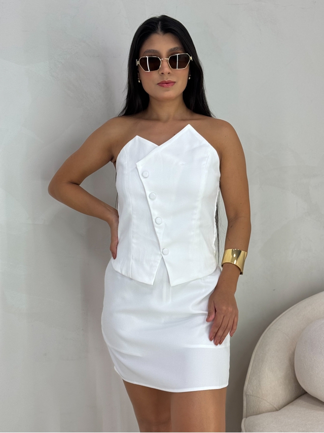 Conjunto Tomara Que Caia Raquel Branco