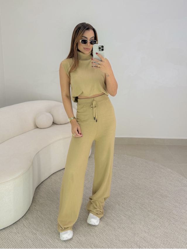 Conjunto Tricot Europa Cáqui