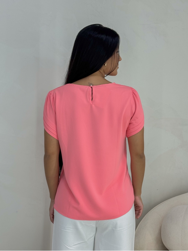 Blusa Manguinha Fabiana Coral