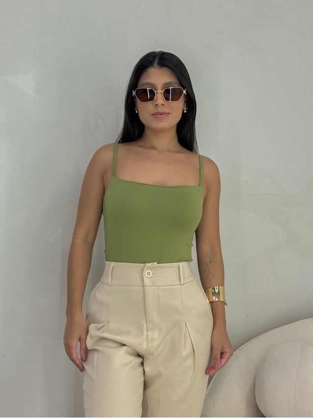 Body Poliamida Alcinha Verde