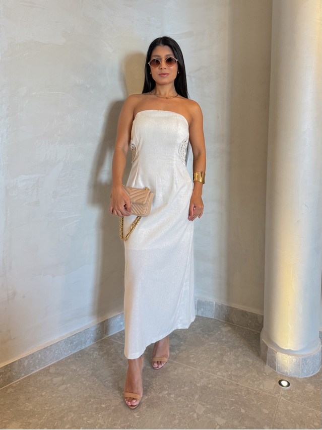 Vestido Linho Milão Cru