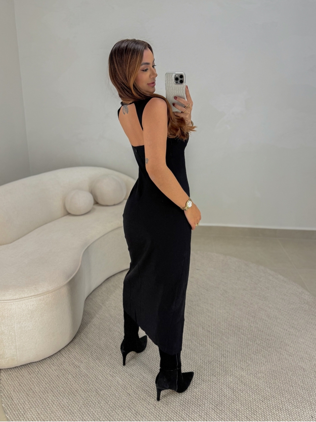 Vestido Midi Liliane Preto
