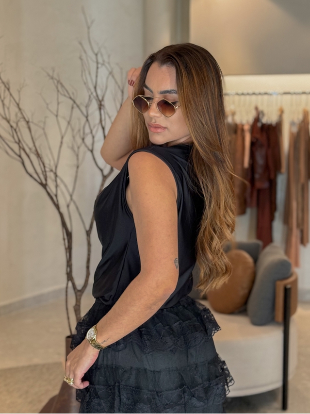 Blusa Gola Degage Preto