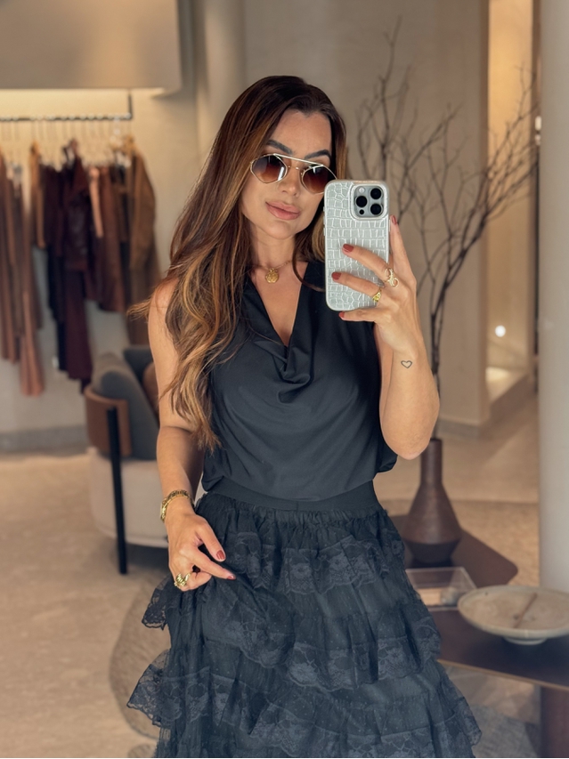 Blusa Gola Degage Preto