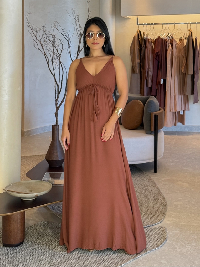 Vestido Liso Ibiza Marrom
