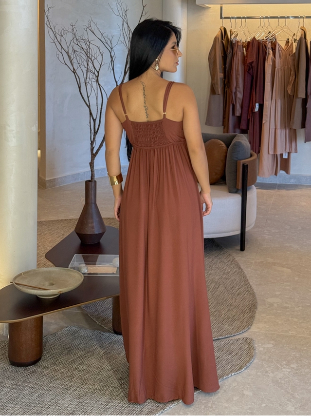 Vestido Liso Ibiza Marrom