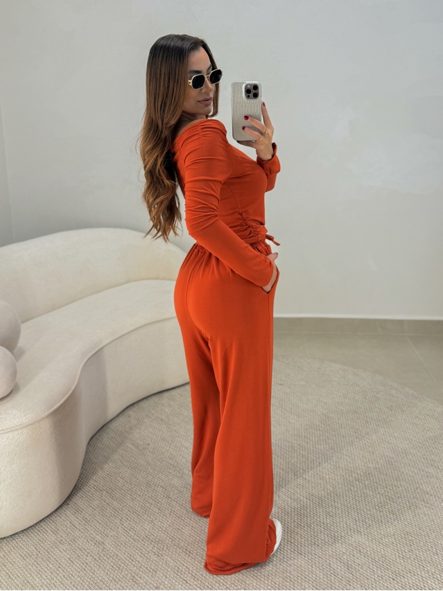 Conjunto Calça London Telha