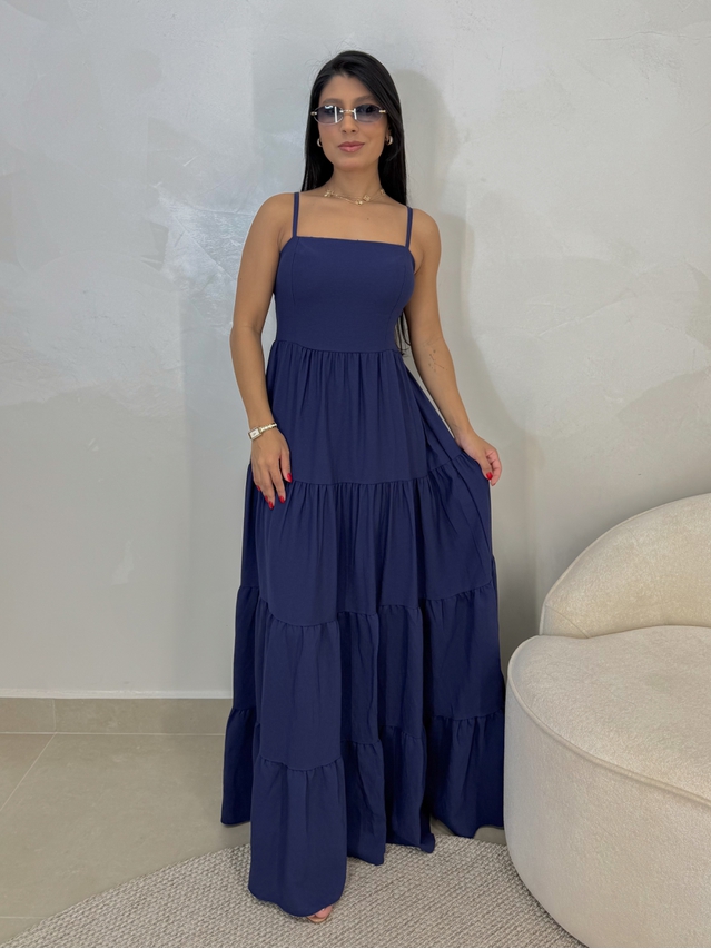 Vestido Midi Caribe Marinho
