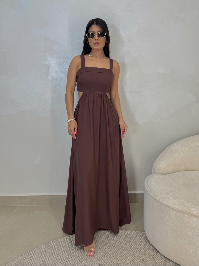 Vestido Liso Havaí Café