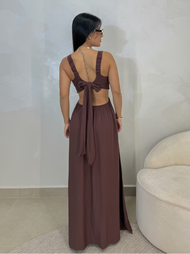 Vestido Liso Havaí Café