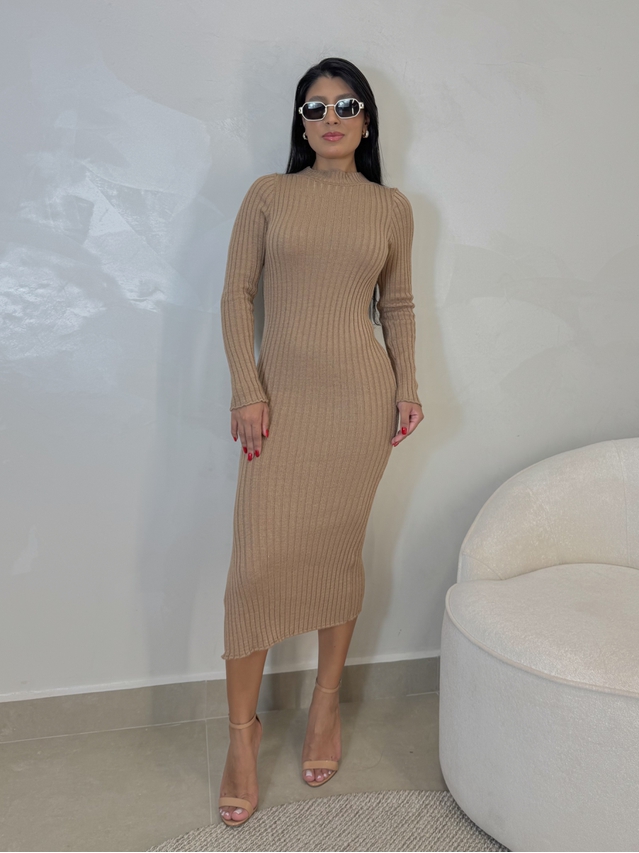 Vestido Tricot Canadá Cappuccino