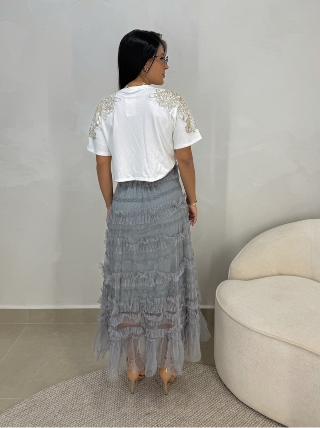 Saia Tule Vicenza Cinza