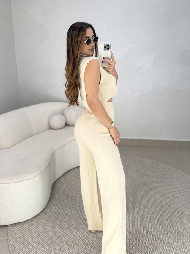 Conjunto Tricot Europa Areia