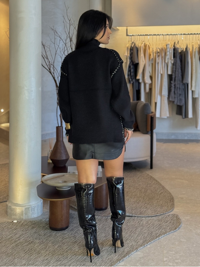 Suéter Tricot Preto