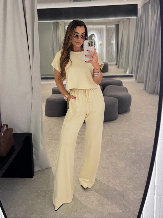 Conjunto Calça Renata Creme