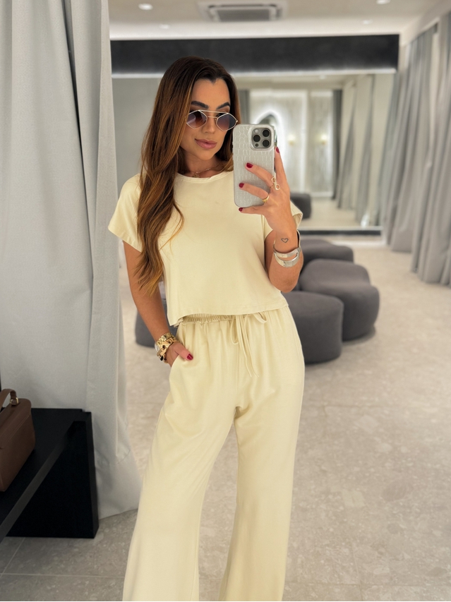 Conjunto Calça Renata Creme