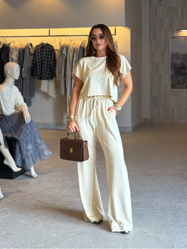 Conjunto Calça Renata Creme