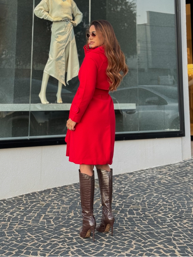 Sobretudo Sibéria Vermelho 